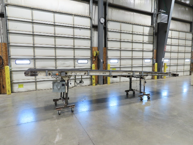 36"W x 20'L Portable Incline/Flat Conveyor 2-Way Grip Belt 460V Variable Speed