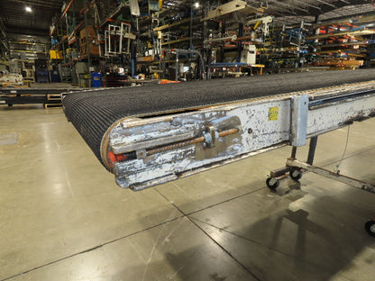 36"W x 20'L Portable Incline/Flat Conveyor 2-Way Grip Belt 460V Variable Speed