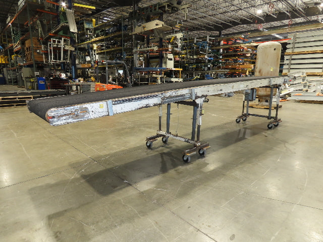 36"W x 20'L Portable Incline/Flat Conveyor 2-Way Grip Belt 460V Variable Speed