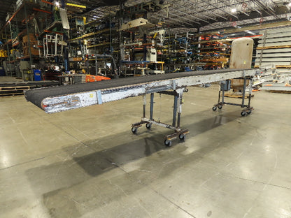 36"W x 20'L Portable Incline/Flat Conveyor 2-Way Grip Belt 460V Variable Speed