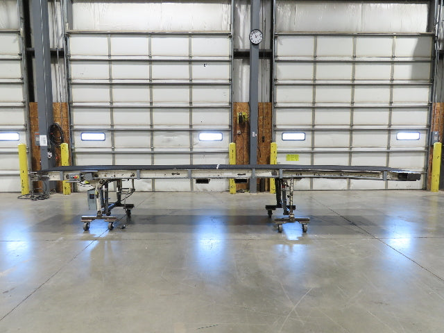 36"W x 20'L Portable Incline/Flat Conveyor 2-Way Grip Belt 460V Variable Speed