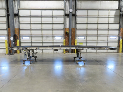 36"W x 20'L Portable Incline/Flat Conveyor 2-Way Grip Belt 460V Variable Speed