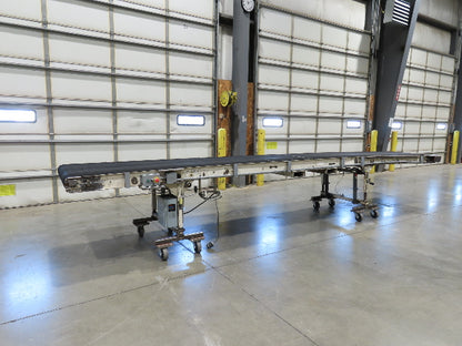 36"W x 20'L Portable Incline/Flat Conveyor 2-Way Grip Belt 460V Variable Speed