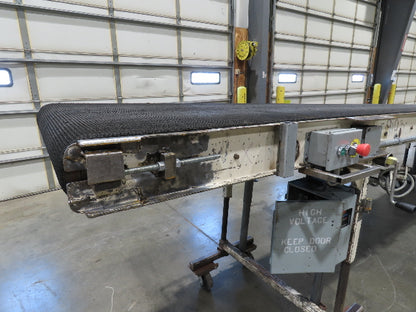36"W x 20'L Portable Incline/Flat Conveyor 2-Way Grip Belt 460V Variable Speed