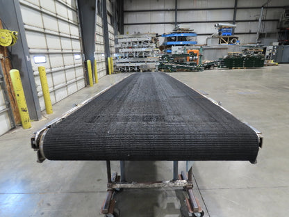 36"W x 20'L Portable Incline/Flat Conveyor 2-Way Grip Belt 460V Variable Speed