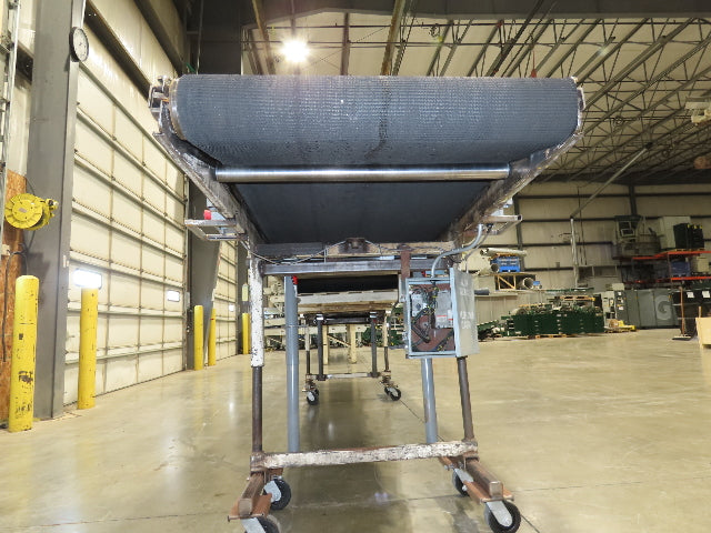 36"W x 20'L Portable Incline/Flat Conveyor 2-Way Grip Belt 460V Variable Speed