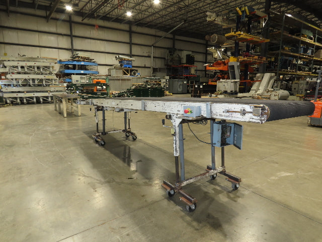 36"W x 20'L Portable Incline/Flat Conveyor 2-Way Grip Belt 460V Variable Speed