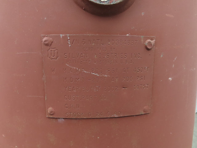 Silvan Air Tank 80 Gallon Vertical Pneumatic Compressor Receiver 200PSI 2002