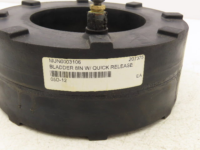 Tidland 67897 Replacement 8" Bladder w/Quick Release 1/8" NPT 7-3/4" OD 4-5/8"ID