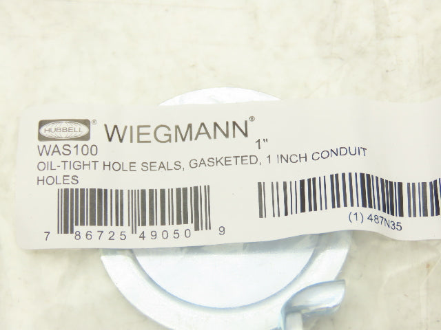 Wiegmann WAS100 Hole Seal Oil Tight 1" Conduent W/Gasket Carbon Steel Lot of 5
