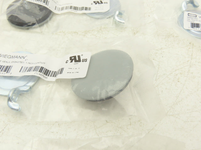Wiegmann WAS100 Hole Seal Oil Tight 1" Conduent W/Gasket Carbon Steel Lot of 5