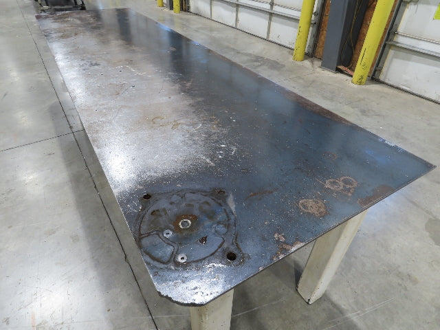 3/8" Top Steel Fabrication Welding Layout Table Work Bench 34"D 34"H 10'L