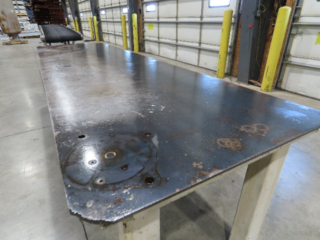 3/8" Top Steel Fabrication Welding Layout Table Work Bench 34"D 34"H 10'L