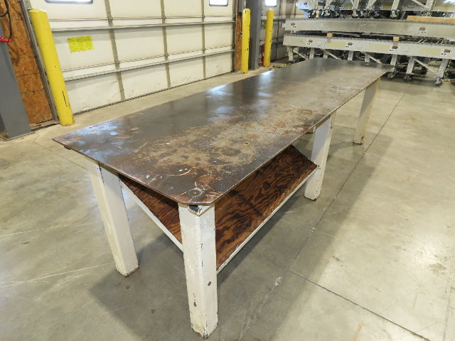 3/8" Top Steel Fabrication Welding Layout Table Work Bench 34"D 34"H 10'L
