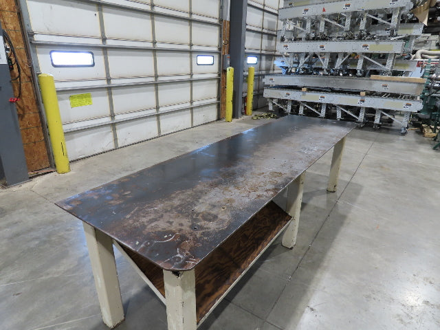 3/8" Top Steel Fabrication Welding Layout Table Work Bench 34"D 34"H 10'L