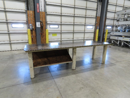 3/8" Top Steel Fabrication Welding Layout Table Work Bench 34"D 34"H 10'L