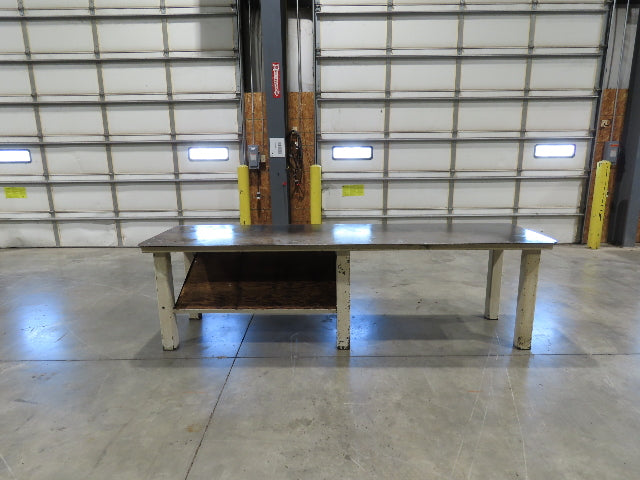 3/8" Top Steel Fabrication Welding Layout Table Work Bench 34"D 34"H 10'L
