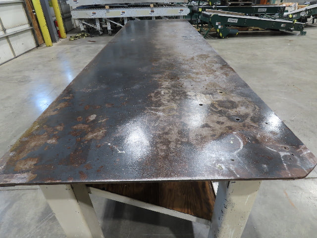 3/8" Top Steel Fabrication Welding Layout Table Work Bench 34"D 34"H 10'L