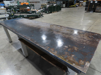 3/8" Top Steel Fabrication Welding Layout Table Work Bench 34"D 34"H 10'L