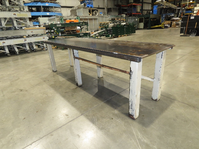 3/8" Top Steel Fabrication Welding Layout Table Work Bench 34"D 34"H 10'L