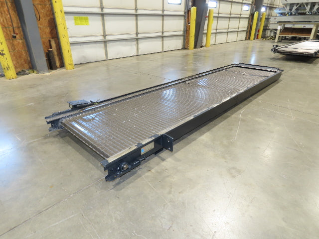 Tsubaki MT10 36"x 12' CNC Steel Scrap Chip Conveyor Low Profile 220V 3PH 3FPM