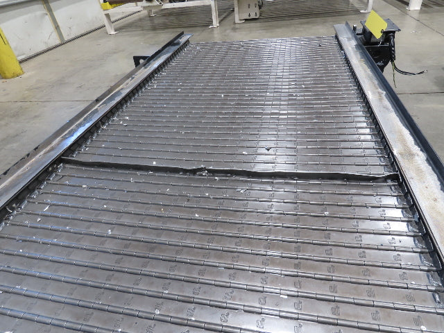 Tsubaki MT10 36"x 12' CNC Steel Scrap Chip Conveyor Low Profile 220V 3PH 3FPM