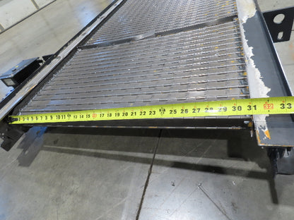 Tsubaki MT10 36"x 12' CNC Steel Scrap Chip Conveyor Low Profile 220V 3PH 3FPM