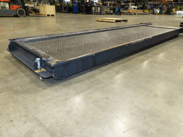 Tsubaki MT10 36"x 12' CNC Steel Scrap Chip Conveyor Low Profile 220V 3PH 3FPM