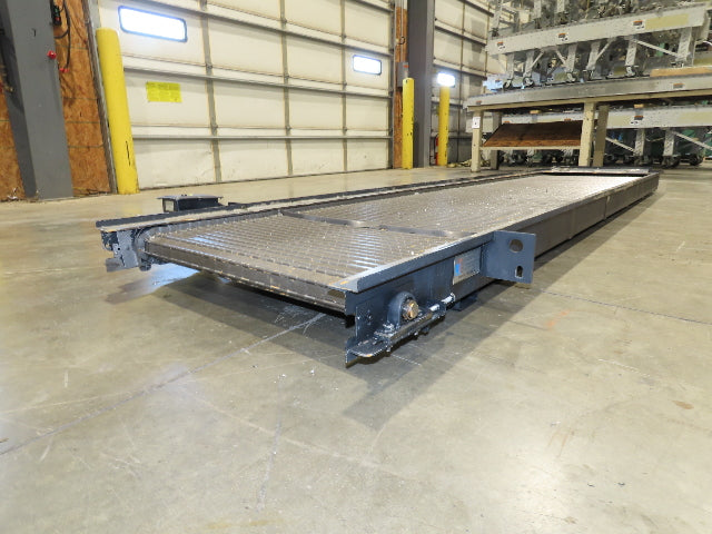 Tsubaki MT10 36"x 12' CNC Steel Scrap Chip Conveyor Low Profile 220V 3PH 3FPM
