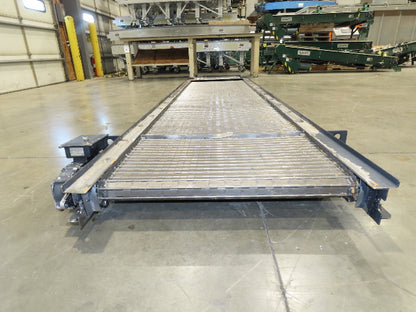 Tsubaki MT10 36"x 12' CNC Steel Scrap Chip Conveyor Low Profile 220V 3PH 3FPM