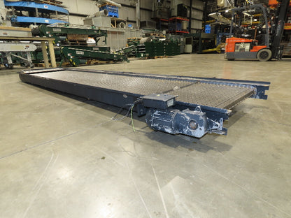 Tsubaki MT10 36"x 12' CNC Steel Scrap Chip Conveyor Low Profile 220V 3PH 3FPM