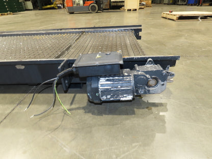 Tsubaki MT10 36"x 12' CNC Steel Scrap Chip Conveyor Low Profile 220V 3PH 3FPM