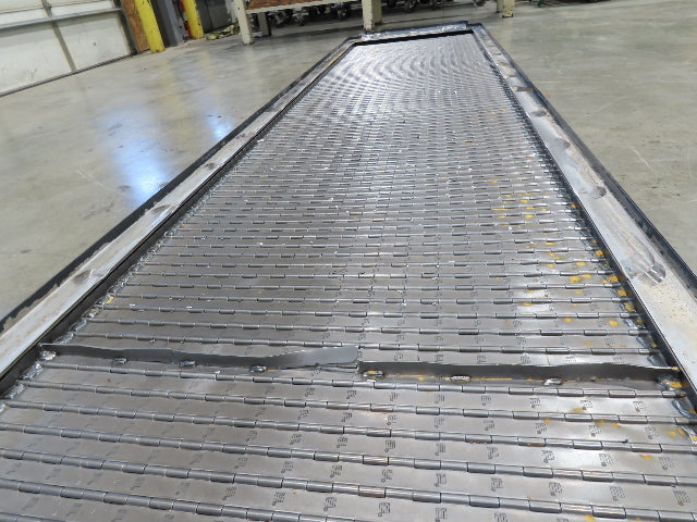 Tsubaki MT10 36"x 12' CNC Steel Scrap Chip Conveyor Low Profile 220V 3PH 3FPM