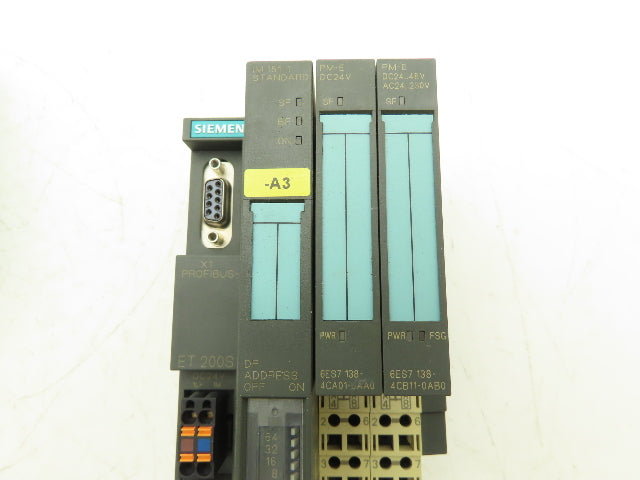 Siemens 6ES7 151-1AA05-0AB0 SIMATIC S7 ET200S Interface Module 24VDC Lot Of 3