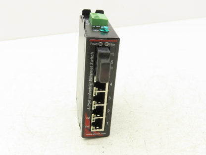 Sixnet SLX-5ES-2SC 5-Port Industrial Ethernet Switch 10-30VDC  Rev 2.01