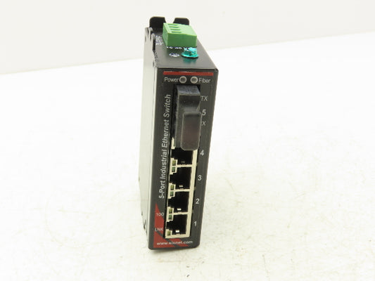 Sixnet SLX-5ES-2SC 5-Port Industrial Ethernet Switch 10-30VDC  Rev 2.01