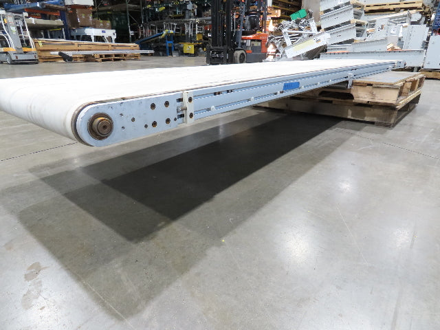 26"x 12' 2"L Slider Bed Belt Conveyor .33Hp 230/460V 3PH 40 FPM Belt Drive