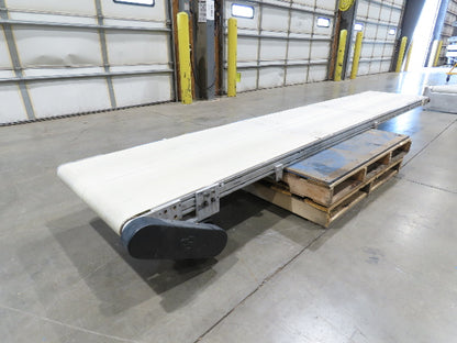 26"x 12' 2"L Slider Bed Belt Conveyor .33Hp 230/460V 3PH 40 FPM Belt Drive