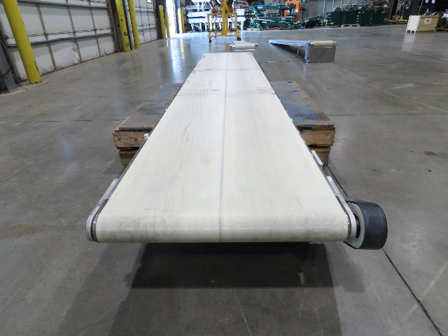 26"x 12' 2"L Slider Bed Belt Conveyor .33Hp 230/460V 3PH 40 FPM Belt Drive