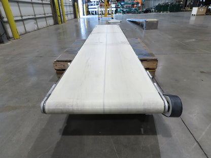 26"x 12' 2"L Slider Bed Belt Conveyor .33Hp 230/460V 3PH 40 FPM Belt Drive