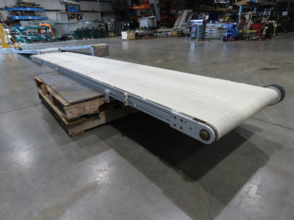 26"x 12' 2"L Slider Bed Belt Conveyor .33Hp 230/460V 3PH 40 FPM Belt Drive
