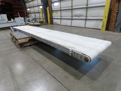 26"x 12' 2"L Slider Bed Belt Conveyor .33Hp 230/460V 3PH 40 FPM Belt Drive