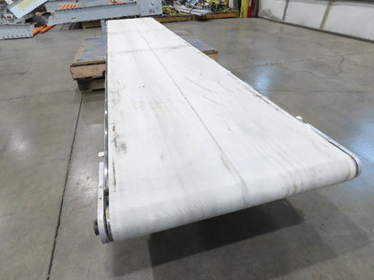 26"x 12' 2"L Slider Bed Belt Conveyor .33Hp 230/460V 3PH 40 FPM Belt Drive