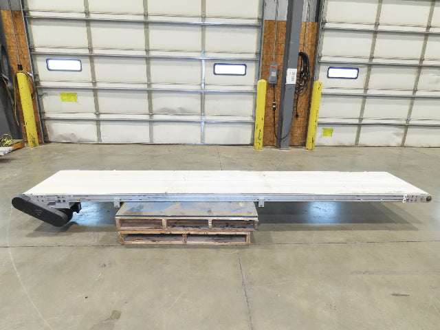 26"x 12' 2"L Slider Bed Belt Conveyor .33Hp 230/460V 3PH 40 FPM Belt Drive