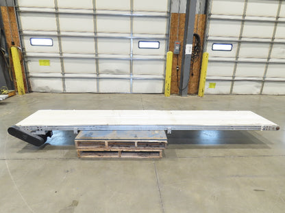 26"x 12' 2"L Slider Bed Belt Conveyor .33Hp 230/460V 3PH 40 FPM Belt Drive