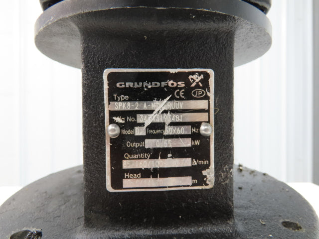 Grundfos SPK8-2 A-M-A-RUUV Immersion Coolant Pump 39 gpm 8.75" Depth 460V 3PH