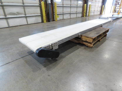 26"x 12' 2"L Slider Bed Belt Conveyor .33Hp 230/460V 3PH 54 FPM Belt Drive