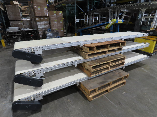 26"x 12' 2"L Slider Bed Belt Conveyor .33Hp 230/460V 3PH 54 FPM Belt Drive