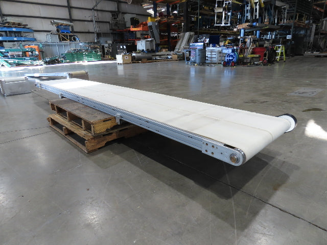 26"x 12' 2"L Slider Bed Belt Conveyor .33Hp 230/460V 3PH 54 FPM Belt Drive
