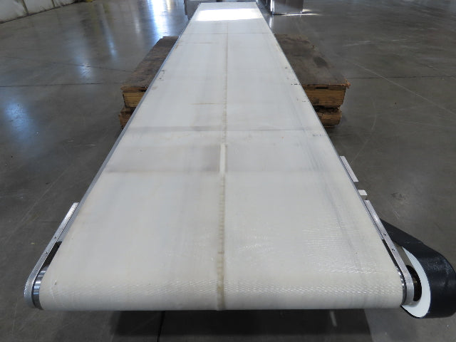 26"x 12' 2"L Slider Bed Belt Conveyor .33Hp 230/460V 3PH 54 FPM Belt Drive